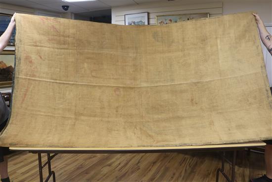 A large painted tapestry cartoon